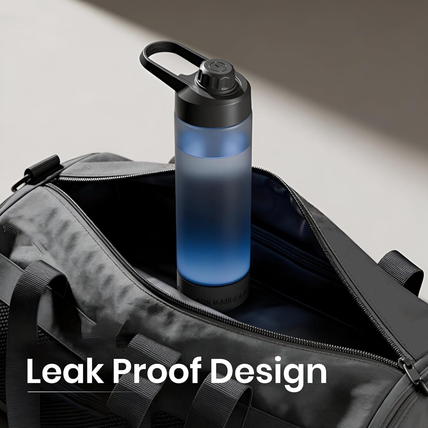 AquaMinder Smart Water Bottle with Hydration Reminder LED Light | Rechargeable Fitness Water Bottle