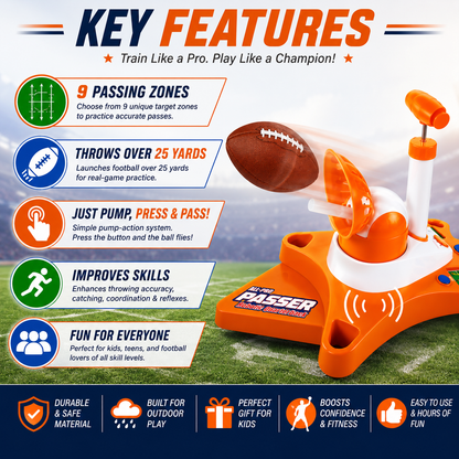 All-Pro Passer Robotic Quarterback Football Passing Machine for Kids | Interactive Sports Training Toy