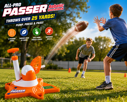 All-Pro Passer Robotic Quarterback Football Passing Machine for Kids | Interactive Sports Training Toy