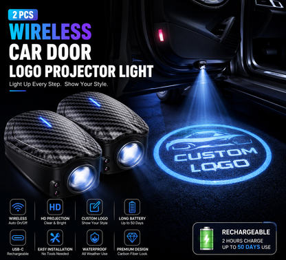 Wireless Car Door Logo Projector Lights (2PCS) | Rechargeable LED Courtesy Welcome Lights
