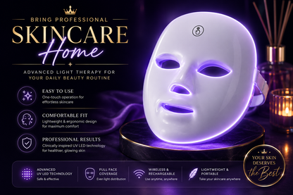 UV LED Face Mask – Advanced Light Therapy Skincare Device for Radiant & Youthful-Looking Skin