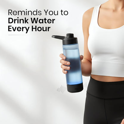 AquaMinder Smart Water Bottle with Hydration Reminder LED Light | Rechargeable Fitness Water Bottle