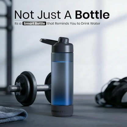 AquaMinder Smart Water Bottle with Hydration Reminder LED Light | Rechargeable Fitness Water Bottle