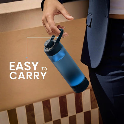 AquaMinder Smart Water Bottle with Hydration Reminder LED Light | Rechargeable Fitness Water Bottle