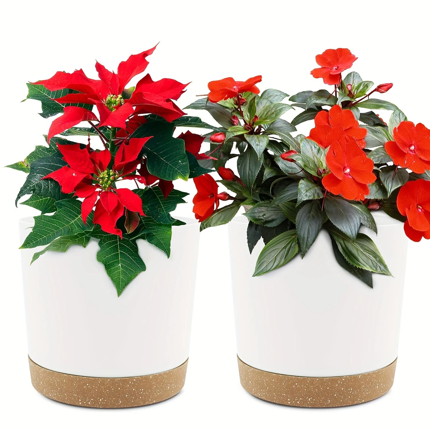 2pcs 6.5inch Flowerpot Removable Bottom Round Flower Pot Detachable Bottom Flower Pot Outdoor Garden Home Supplies
