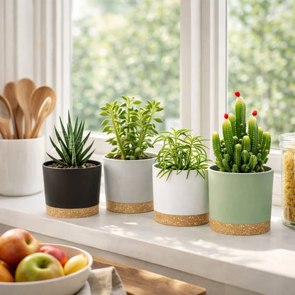 2pcs 6.5inch Flowerpot Removable Bottom Round Flower Pot Detachable Bottom Flower Pot Outdoor Garden Home Supplies