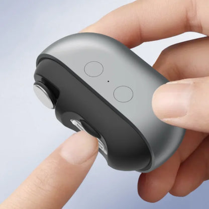 Electric Nail Clipper Electric Nail Trimmer Polisher Portable Fingernail Cutter with Light File Nail Clip Storage Rechargeable