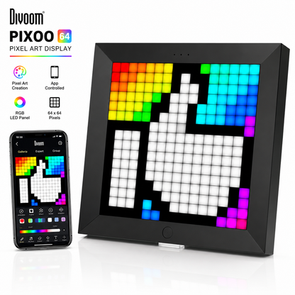Divoom Pixoo Pixel Display Smart LED Wall Art & Digital Photo Frame with App Control